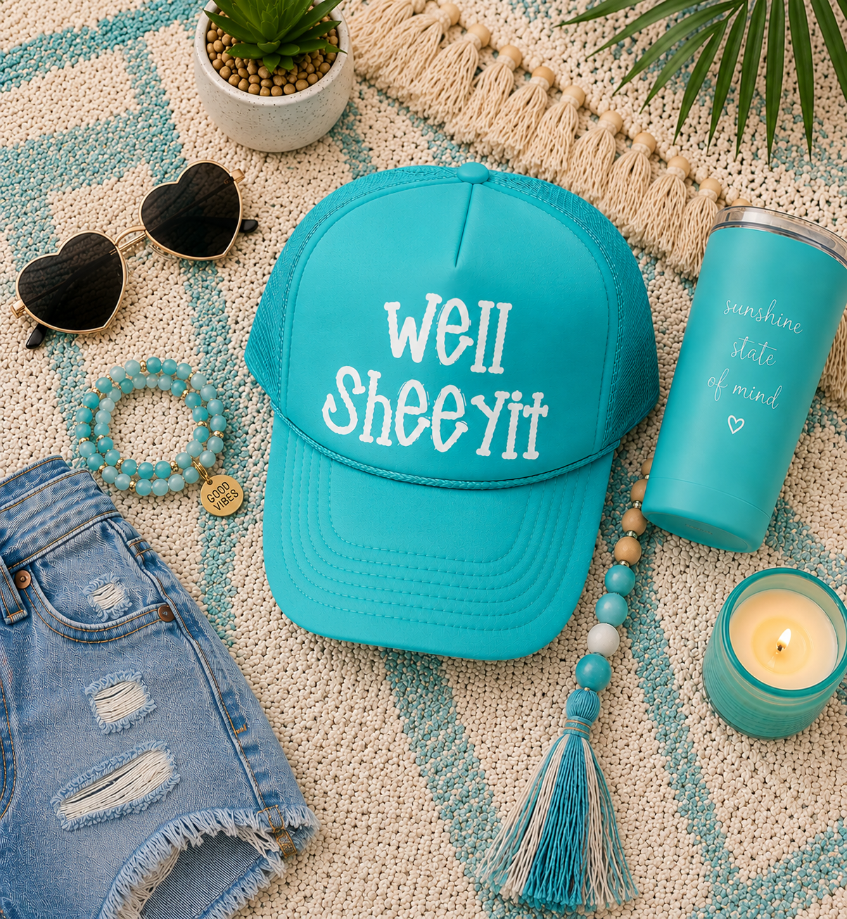 PRE-ORDER BY 6/15/26: "Well Sheeyit" Jade Trucker Hat