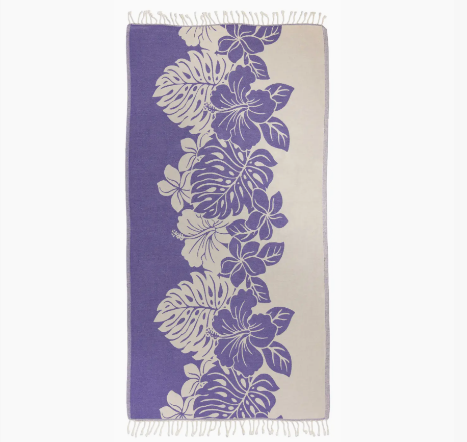 PRE-ORDER BY 7/6/26: Hibiscus Organic Turkish Towel in Purple