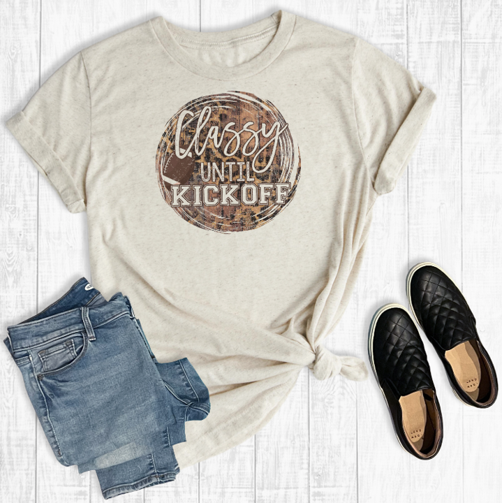 Classy Until Kickoff Graphic Tee image 0