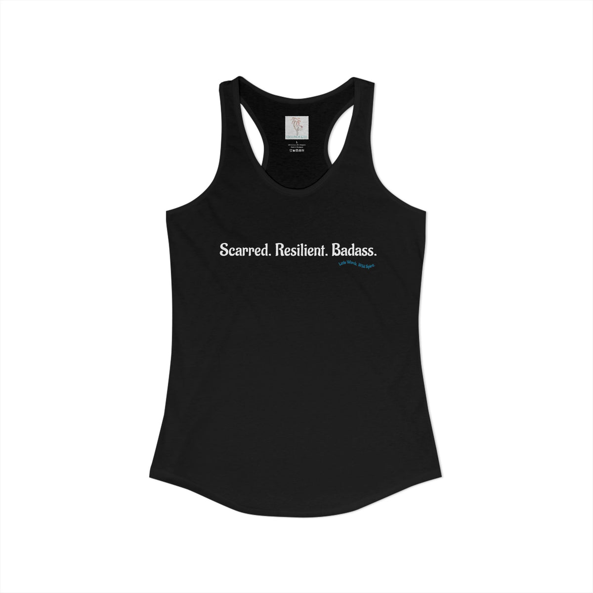 Scarred. Resilient. Badass. | Racerback Tank | Black