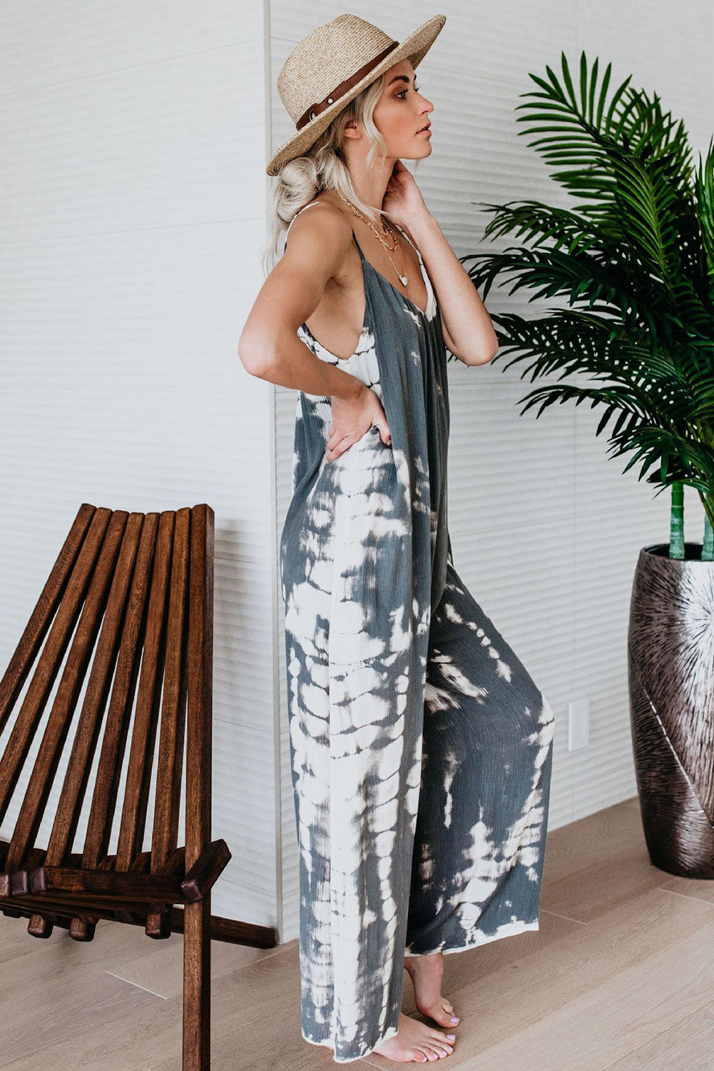 Luna Jumpsuit in Gray image 3