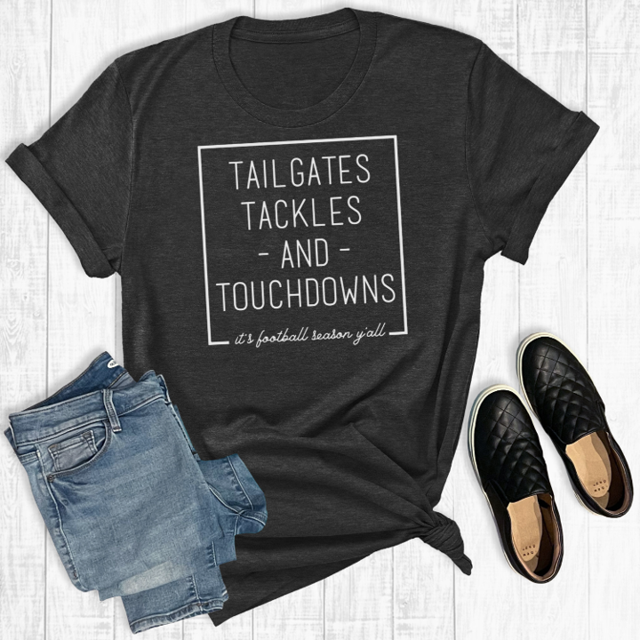 Tailgates and Touchdowns Football Graphic Tee image 0