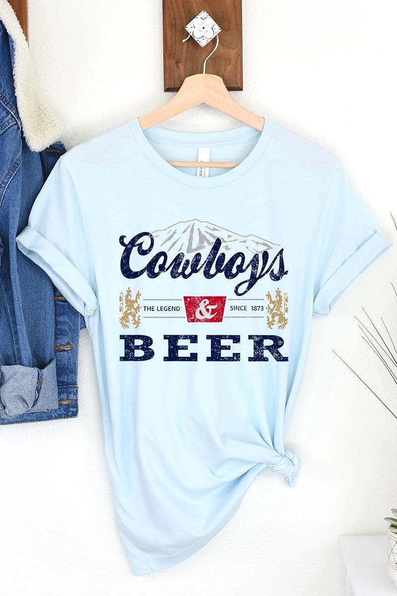 Cowboys & Beer Tee image 0