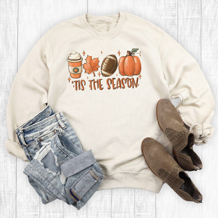 Tis the Season Football Fall Sweatshirt image 0