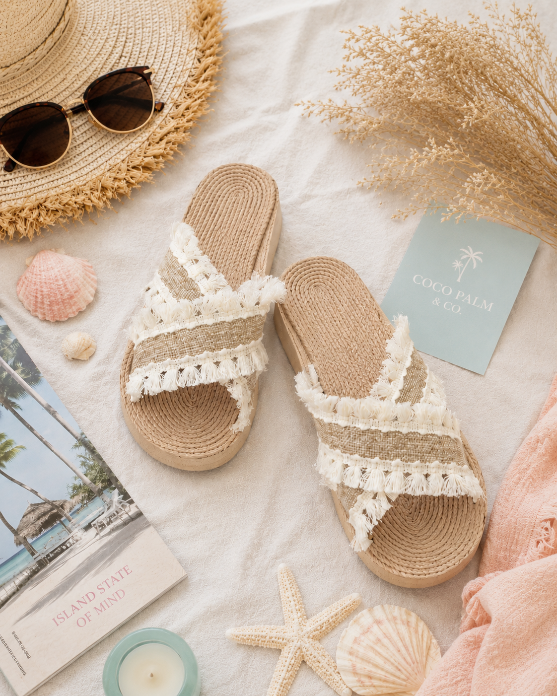 PRE-ORDER BY 7/6/26: Sandy Boho Tassel Sandals