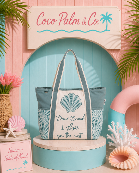PRE-ORDER BY 7/6/26: You, Me and the Sea Shoulder Tote