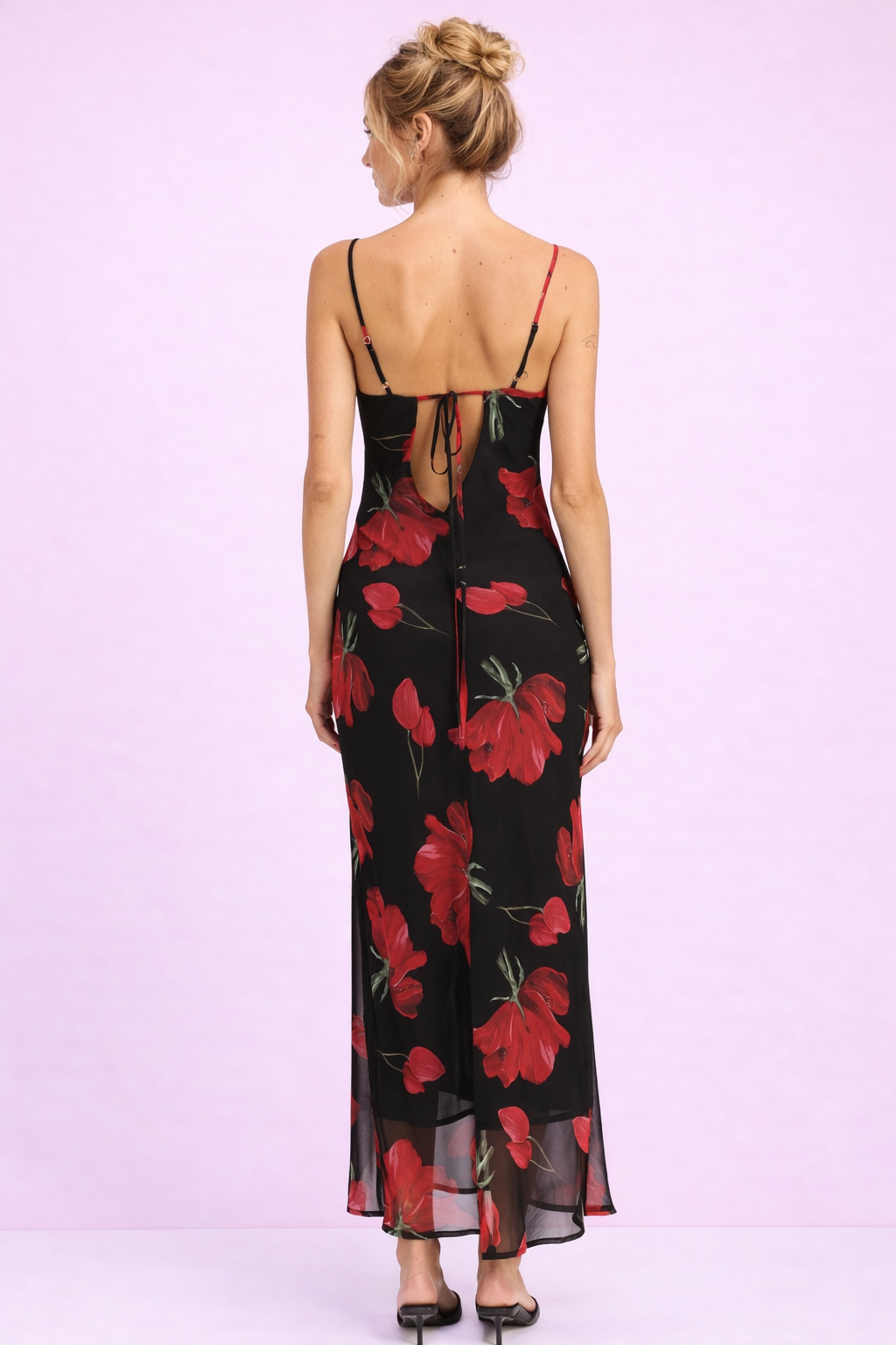 Emory Park Floral Printed Cowl Neck Maxi Dress