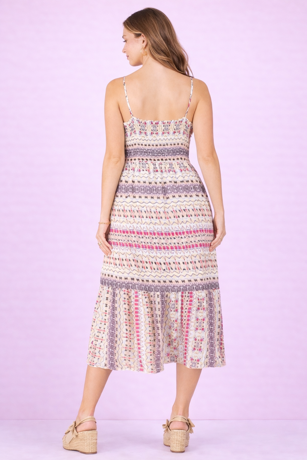 Tribal Print Tiered Dress