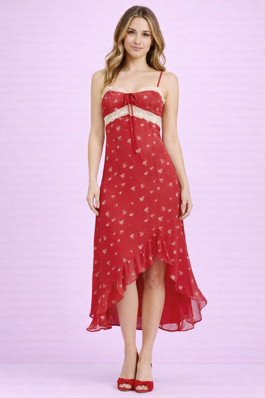 Emory Park Spaghetti Strap Ruffle Maxi Dress