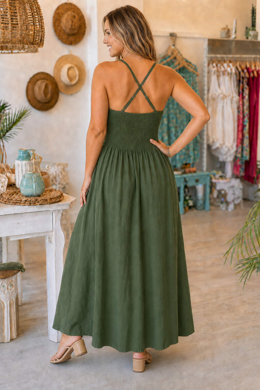 PRE-ORDER BY 8/10/26: The Mini Lace V Neck Backless Maxi Dress