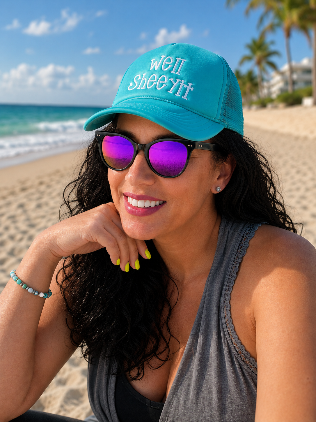 PRE-ORDER BY 6/15/26: "Well Sheeyit" Jade Trucker Hat