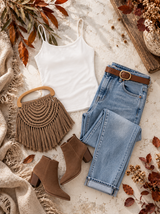 Zenana Double Layered Round Neck Spaghetti Cami in White