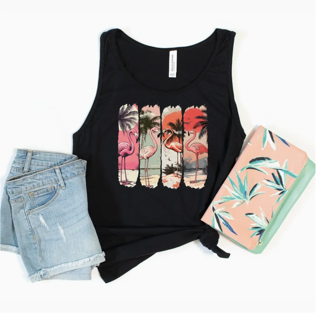 PRE-ORDER BY 7/6/26: Summer Flamingo Tank Top
