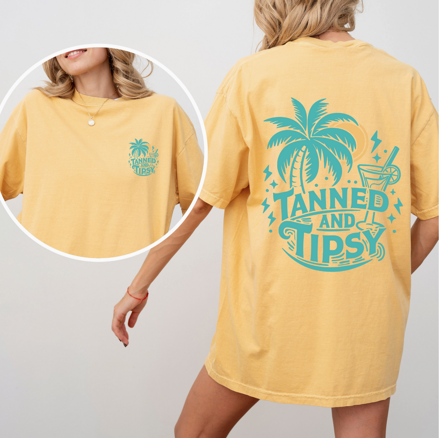 PRE-ORDER BY 7/6/26: Tanned & Tipsy Graphic Tee