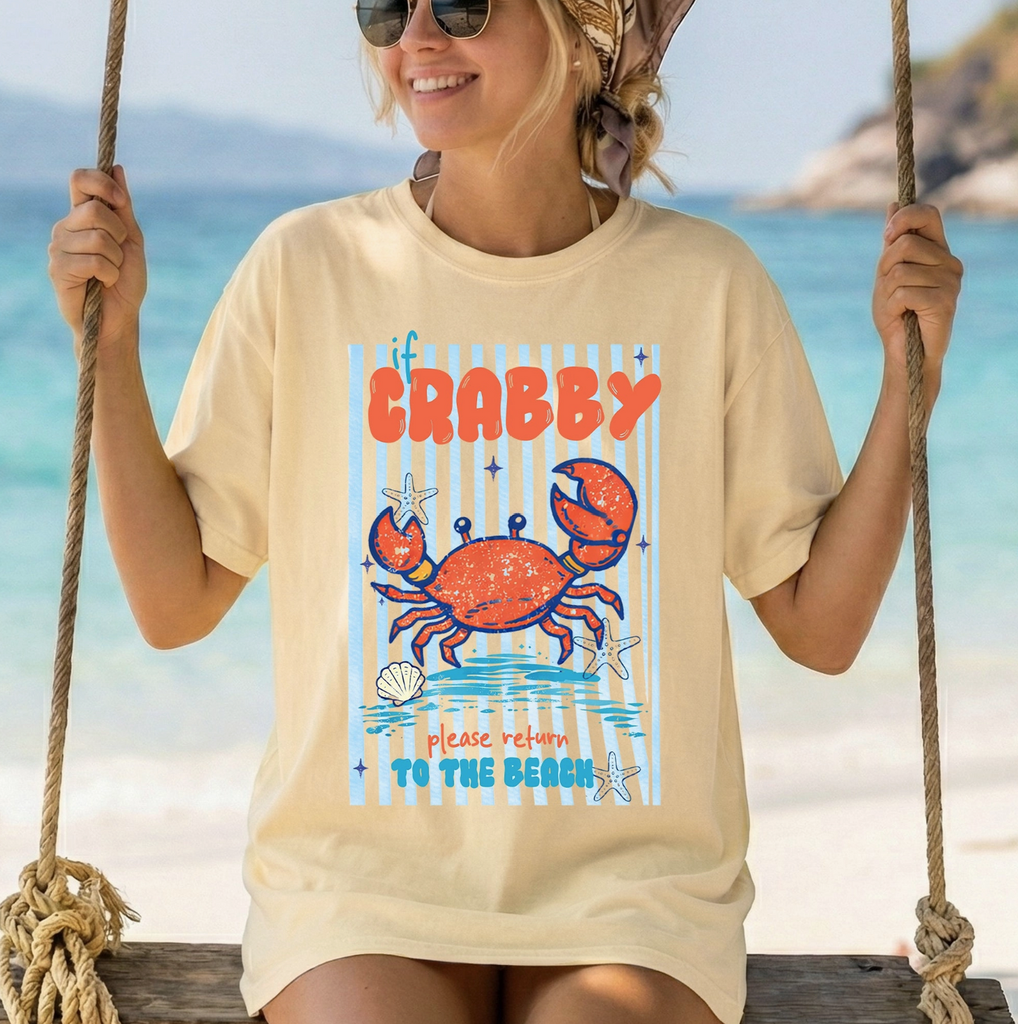 PRE-ORDER BY 7/6/26: If Crabby Return To Beach Graphic Tee