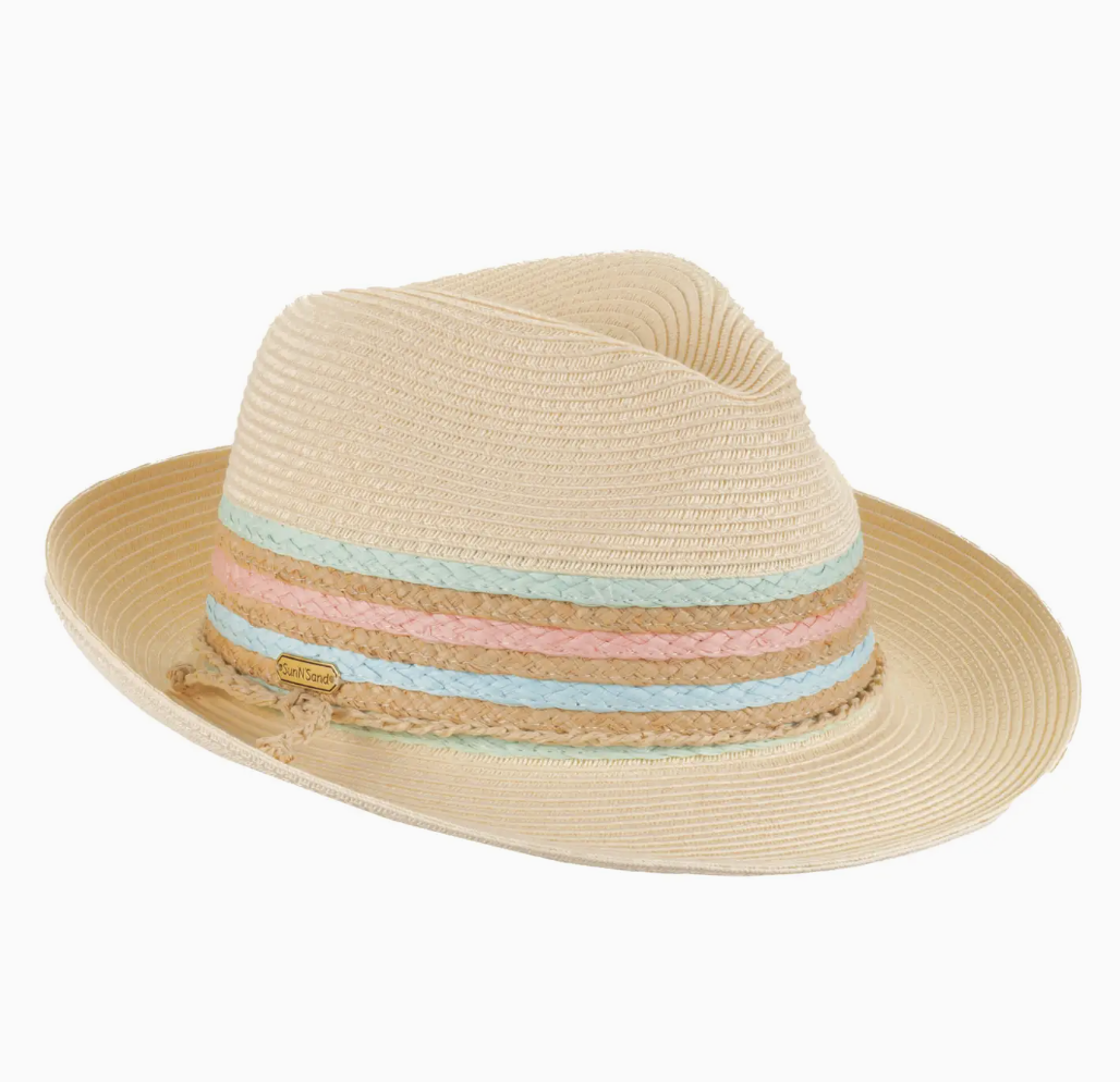 PRE-ORDER BY 7/6/26: Pink and Blue Striped Fedora