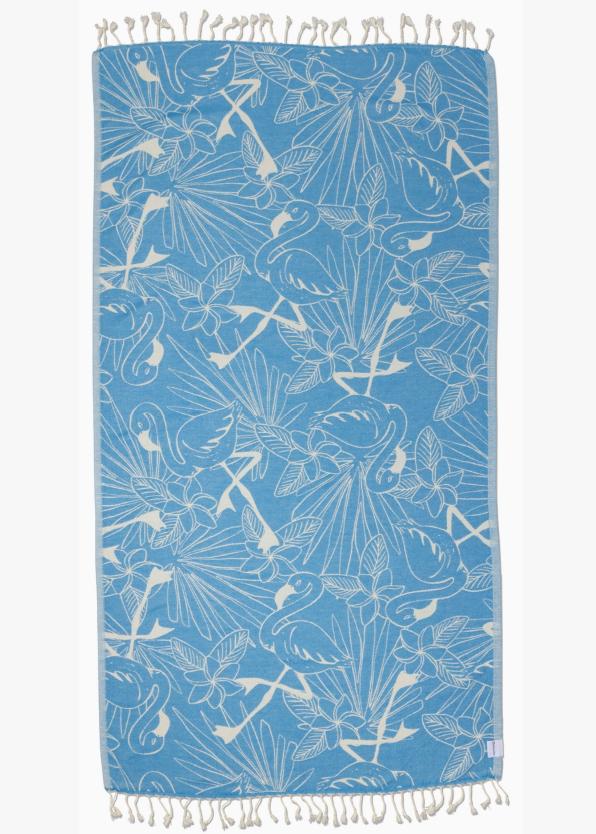 PRE-ORDER BY 7/6/26: Tropical Flamingo Cotton Turkish Towel