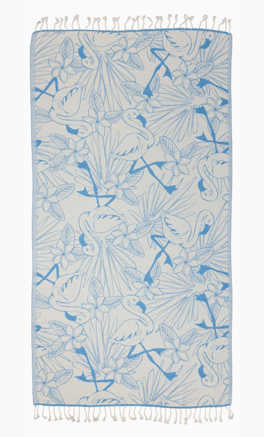PRE-ORDER BY 7/6/26: Tropical Flamingo Cotton Turkish Towel