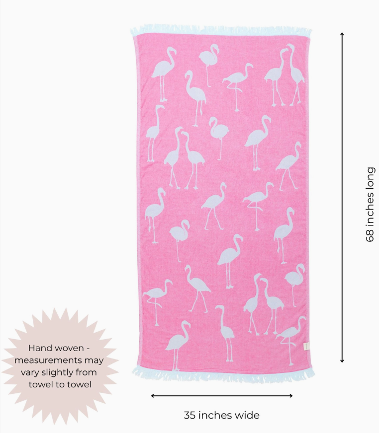 PRE-ORDER BY 7/6/26: Flamingo Cotton Turkish Towel