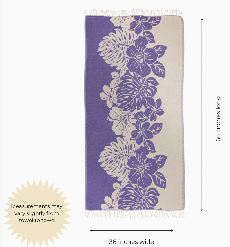 PRE-ORDER BY 7/6/26: Hibiscus Organic Turkish Towel in Purple