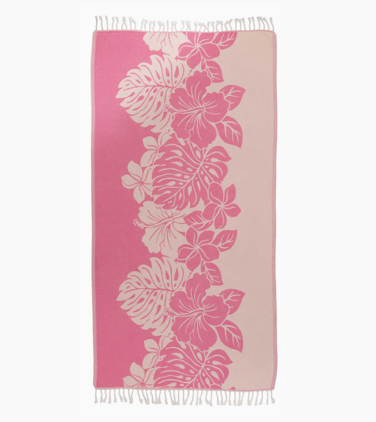 PRE-ORDER BY 7/6/26: Hibiscus Organic Turkish Towel in Pink
