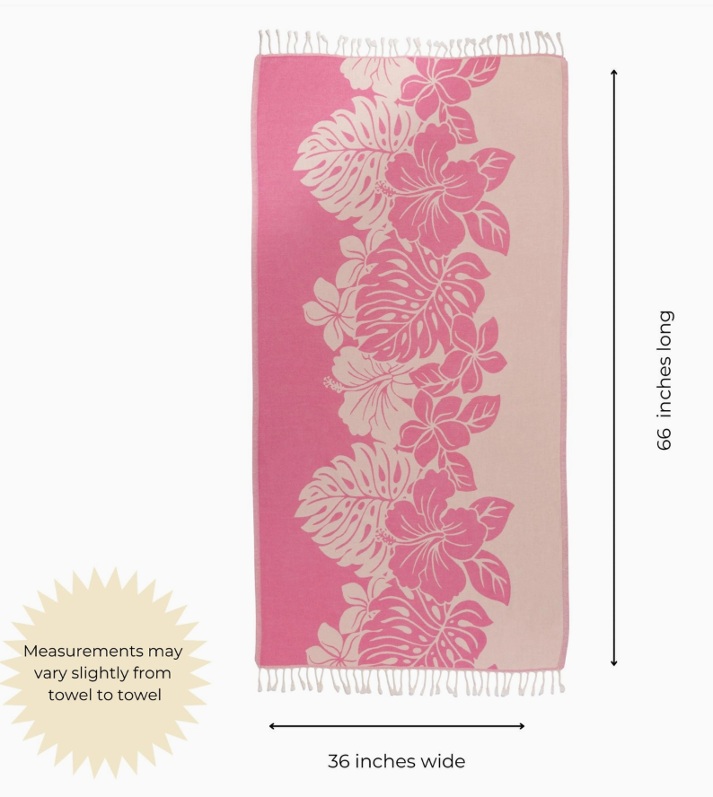 PRE-ORDER BY 7/6/26: Hibiscus Organic Turkish Towel in Pink