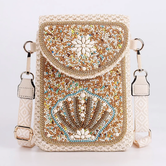 PRE-ORDER BY 8/10/26: Shell Boho Crossbody Mini Phone Shoulder Bag