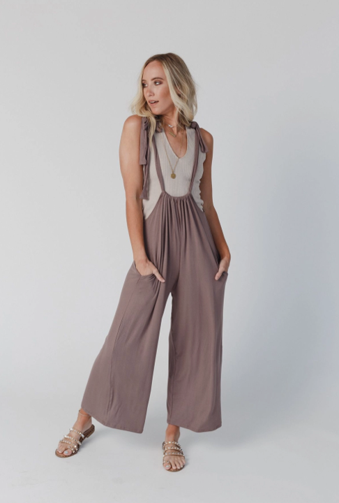Jayne Forever Relaxed Gathered Jumpsuit (Mocha Mauve) image 3