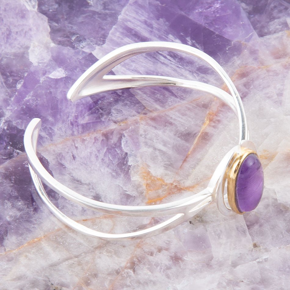 Shine Bright Amethyst Cuff Bracelet